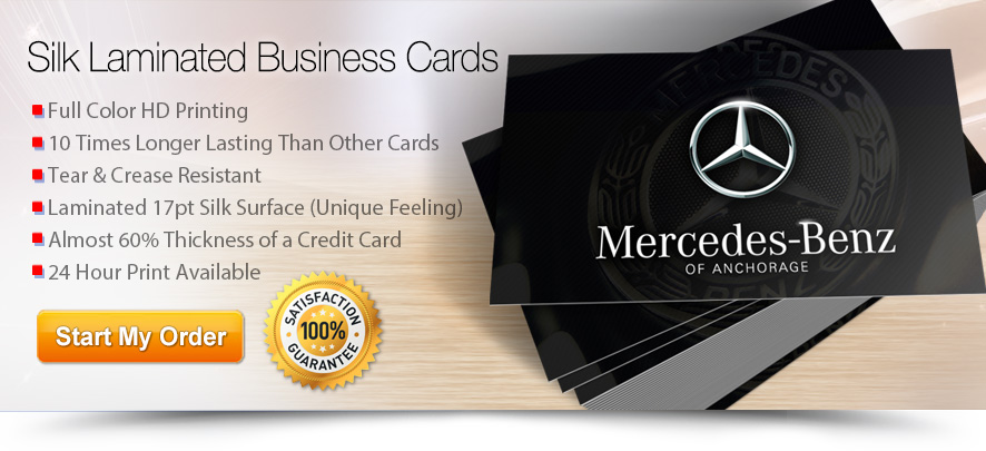silk laminated business cards