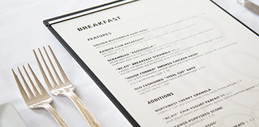 Fine dine in menus printing